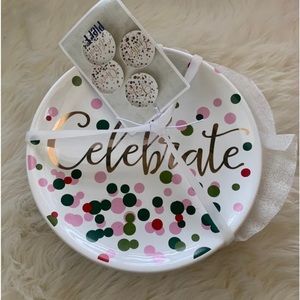NWT Pier 1 Holiday Celebrate Appetizer Small Plate Set